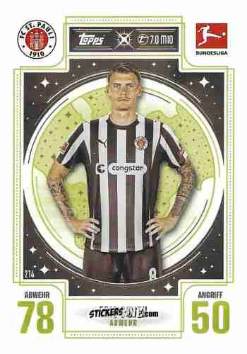 Sticker Eric Smith - German Fussball Bundesliga 2025-2026. Match Attax n. 214 - Topps