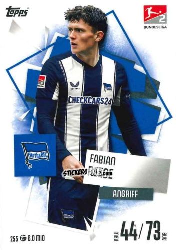 Cromo Fabian Reese - German Fussball Bundesliga 2025-2026. Match Attax n. 255 - Topps