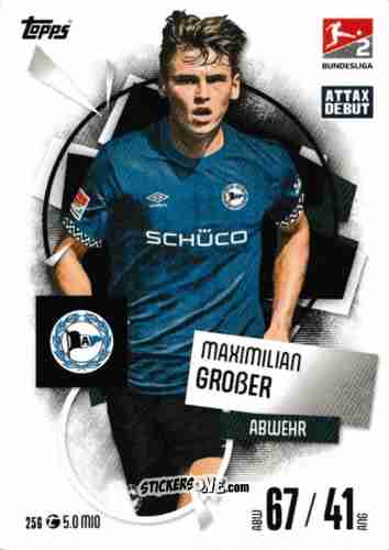 Cromo Maximilian Großer - German Fussball Bundesliga 2025-2026. Match Attax n. 256 - Topps