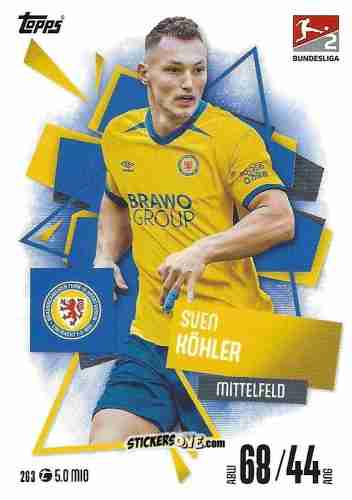 Sticker Sven Köhler - German Fussball Bundesliga 2025-2026. Match Attax n. 263 - Topps