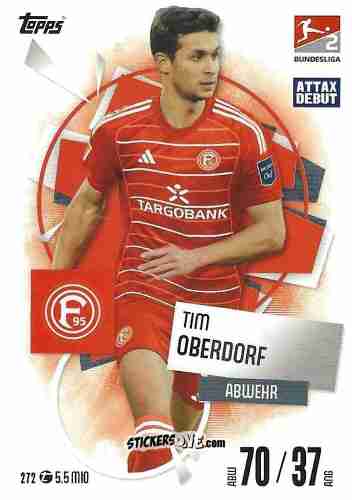 Cromo Tim Oberdorf - German Fussball Bundesliga 2025-2026. Match Attax n. 272 - Topps
