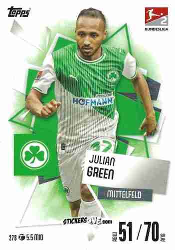 Sticker Julian Green - German Fussball Bundesliga 2025-2026. Match Attax n. 278 - Topps