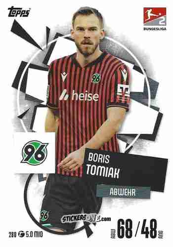 Sticker Boris Tomiak - German Fussball Bundesliga 2025-2026. Match Attax n. 280 - Topps