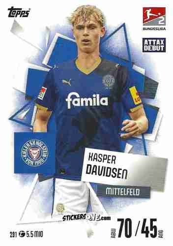 Figurina Kasper Davidsen - German Fussball Bundesliga 2025-2026. Match Attax n. 291 - Topps