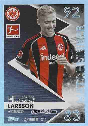 Sticker Hugo Larsson - German Fussball Bundesliga 2025-2026. Match Attax n. 311 - Topps