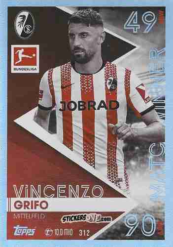 Figurina Vincenzo Grifo - German Fussball Bundesliga 2025-2026. Match Attax n. 312 - Topps