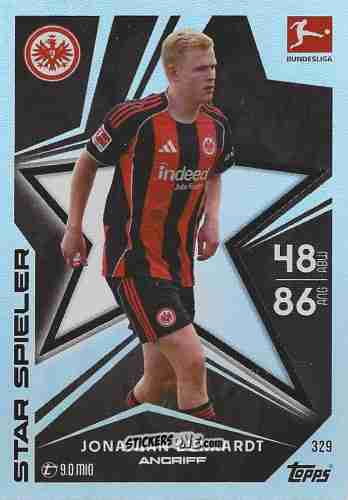 Sticker Jonathan Burkardt - German Fussball Bundesliga 2025-2026. Match Attax n. 329 - Topps