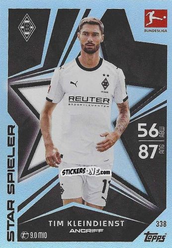 Figurina Tim Kleindienst - German Fussball Bundesliga 2025-2026. Match Attax n. 338 - Topps