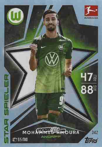 Figurina Mohamed Amoura - German Fussball Bundesliga 2025-2026. Match Attax n. 342 - Topps