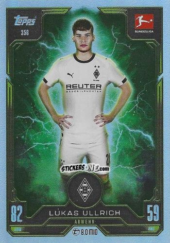 Figurina Lukas Ullrich - German Fussball Bundesliga 2025-2026. Match Attax n. 356 - Topps