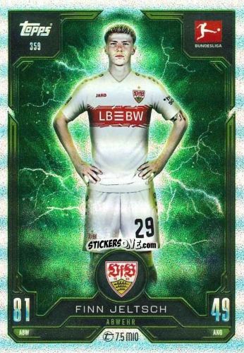 Cromo Finn Jeltsch - German Fussball Bundesliga 2025-2026. Match Attax n. 359 - Topps
