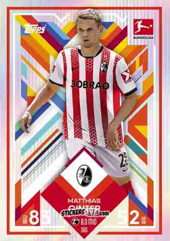 Sticker Matthias Ginter - German Fussball Bundesliga 2025-2026. Match Attax n. 366 - Topps