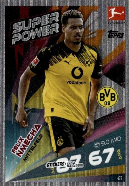 Figurina Felix Nmecha - German Fussball Bundesliga 2025-2026. Match Attax n. 472 - Topps