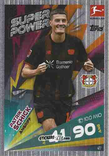 Sticker Patrik Schick - German Fussball Bundesliga 2025-2026. Match Attax n. 477 - Topps