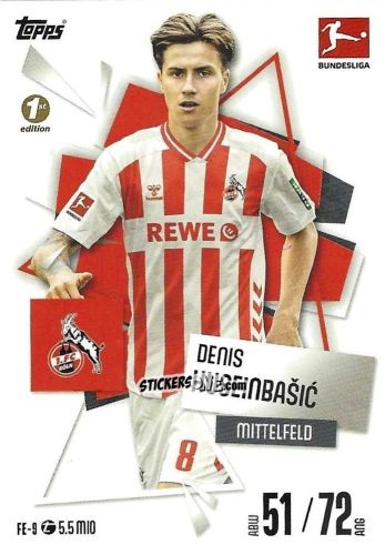 Sticker Denis Huseinbašić - German Fussball Bundesliga 2025-2026. Match Attax n. FE-09 - Topps