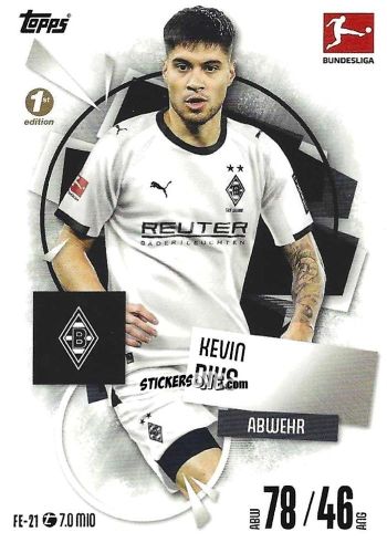 Cromo Kevin Diks - German Fussball Bundesliga 2025-2026. Match Attax n. FE-21 - Topps