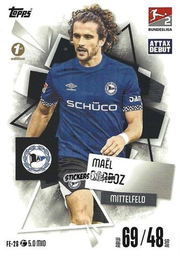 Sticker Mael Corboz - German Fussball Bundesliga 2025-2026. Match Attax n. FE-26 - Topps