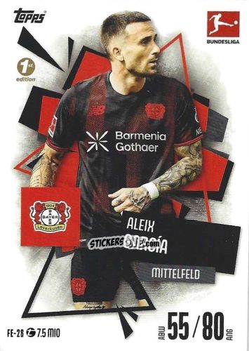 Cromo Aleix Garcia - German Fussball Bundesliga 2025-2026. Match Attax n. FE-28 - Topps
