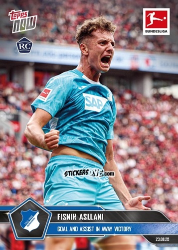 Figurina Fisnik Asllani - Now Bundesliga German 2025-2026 n. 10 - Topps