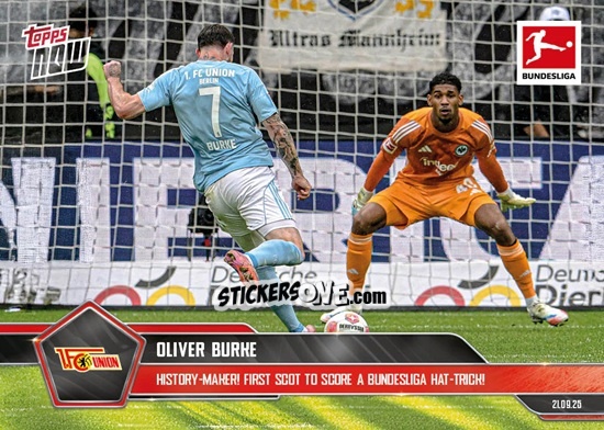 Sticker Oliver Burke - Now Bundesliga German 2025-2026 n. 25 - Topps
