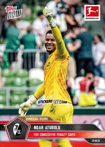 Sticker Noah Atubolu - Now Bundesliga German 2025-2026 n. 28 - Topps