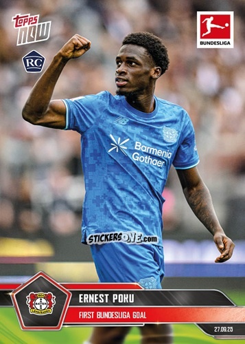 Cromo Ernest Poku - Now Bundesliga German 2025-2026 n. 33 - Topps