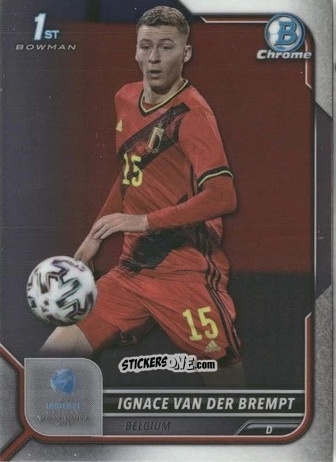Sticker Ignace van der Brempt - Bowman Chrome Road To Uefa U21 Euros 2022 n. 7 - Topps