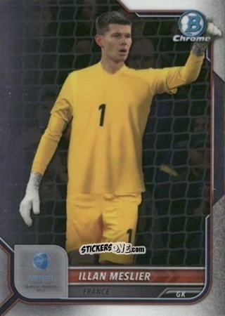 Cromo Illan Meslier - Bowman Chrome Road To Uefa U21 Euros 2022 n. 11 - Topps