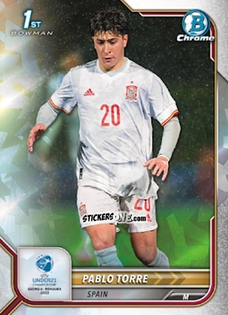Sticker Pablo Torre - Bowman Chrome Road To Uefa U21 Euros 2022 n. 13 - Topps