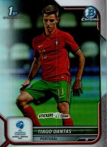 Sticker Tiago Dantas - Bowman Chrome Road To Uefa U21 Euros 2022 n. 18 - Topps