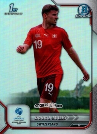 Figurina Darian Males - Bowman Chrome Road To Uefa U21 Euros 2022 n. 22 - Topps