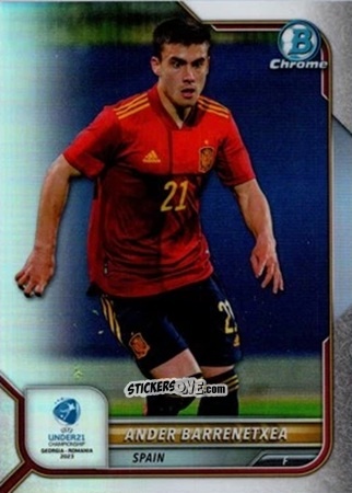 Figurina Ander Barrenetxea - Bowman Chrome Road To Uefa U21 Euros 2022 n. 25 - Topps