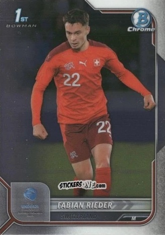 Figurina Fabian Rieder - Bowman Chrome Road To Uefa U21 Euros 2022 n. 28 - Topps