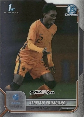 Cromo Jeremie Frimpong - Bowman Chrome Road To Uefa U21 Euros 2022 n. 35 - Topps