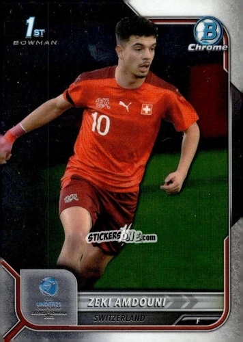 Sticker Zeki Amdouni - Bowman Chrome Road To Uefa U21 Euros 2022 n. 42 - Topps