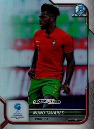 Cromo Nuno Tavares - Bowman Chrome Road To Uefa U21 Euros 2022 n. 44 - Topps