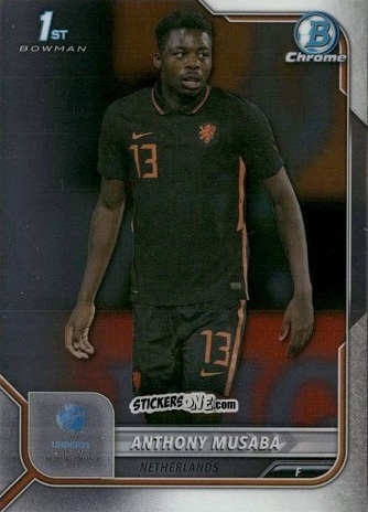 Sticker Anthony Musaba - Bowman Chrome Road To Uefa U21 Euros 2022 n. 47 - Topps