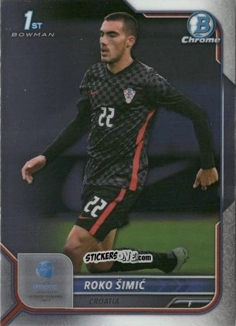 Cromo Roko Simic - Bowman Chrome Road To Uefa U21 Euros 2022 n. 49 - Topps