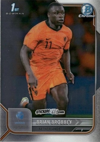 Sticker Brian Brobbey - Bowman Chrome Road To Uefa U21 Euros 2022 n. 50 - Topps