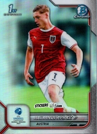 Figurina Alexander Prass - Bowman Chrome Road To Uefa U21 Euros 2022 n. 53 - Topps