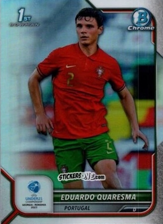 Figurina Eduardo Quaresma - Bowman Chrome Road To Uefa U21 Euros 2022 n. 54 - Topps