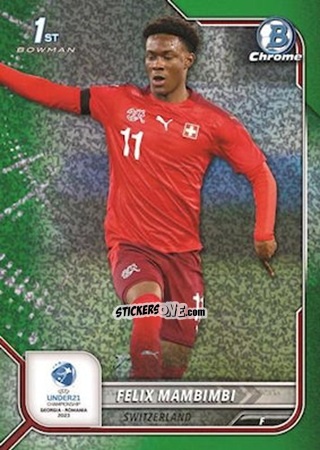 Figurina Felix Mambimbi - Bowman Chrome Road To Uefa U21 Euros 2022 n. 65 - Topps