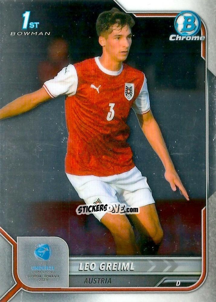 Figurina Leo Greiml - Bowman Chrome Road To Uefa U21 Euros 2022 n. 70 - Topps