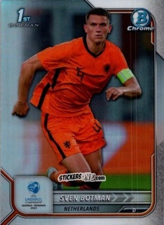 Sticker Sven Botman - Bowman Chrome Road To Uefa U21 Euros 2022 n. 73 - Topps