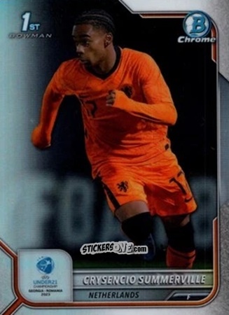 Figurina Crysencio Summerville - Bowman Chrome Road To Uefa U21 Euros 2022 n. 82 - Topps