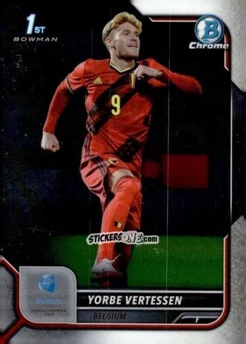 Figurina Yorbe Vertessen - Bowman Chrome Road To Uefa U21 Euros 2022 n. 97 - Topps
