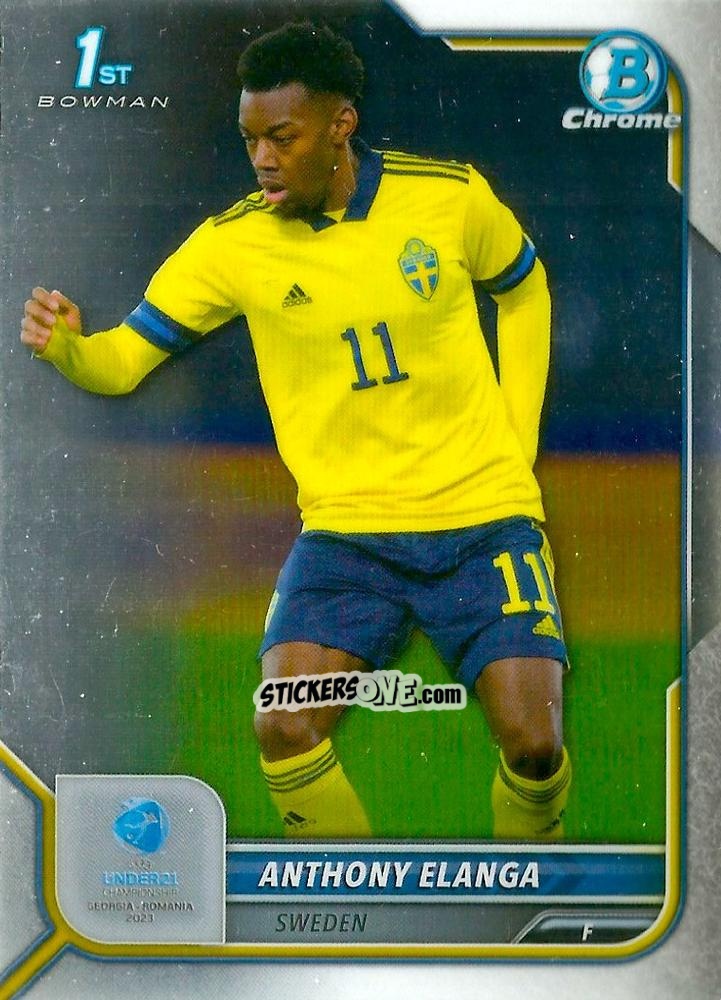 Cromo Anthony Elanga - Bowman Chrome Road To Uefa U21 Euros 2022 n. 100 - Topps