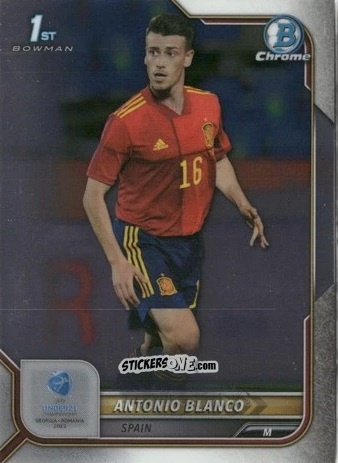 Sticker Antonio Blanco - Bowman Chrome Road To Uefa U21 Euros 2022 n. 101 - Topps