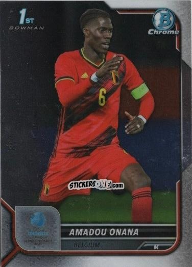 Sticker Amadou Onana - Bowman Chrome Road To Uefa U21 Euros 2022 n. 104 - Topps