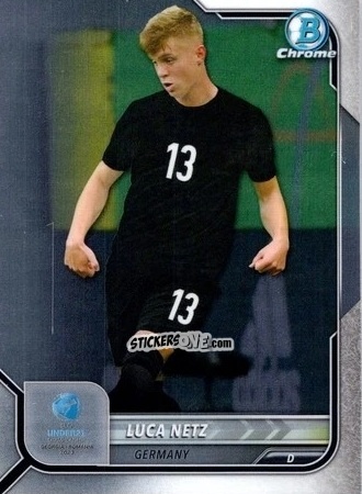 Sticker Luca Netz - Bowman Chrome Road To Uefa U21 Euros 2022 n. 106 - Topps